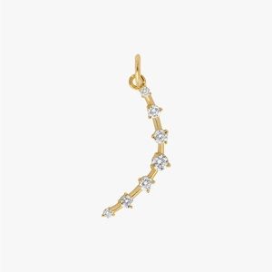 Jade Trau Crescent Charm, 18K Yellow Gold